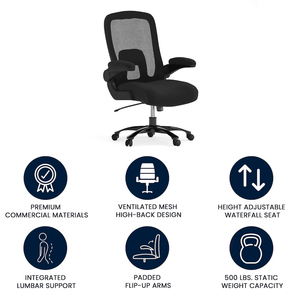 Office Chair| Black Mesh Executive Swivel Office Chair. Picture 5