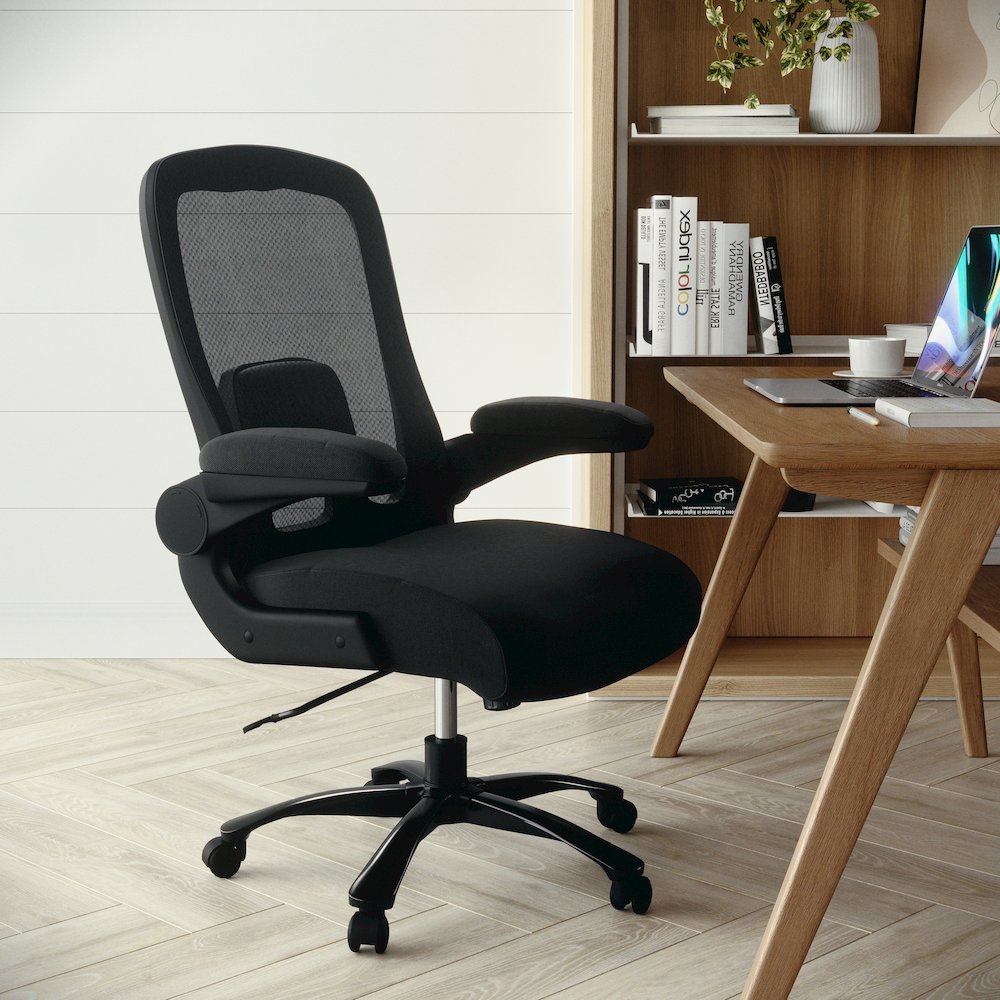 Office Chair| Black Mesh Executive Swivel Office Chair. Picture 3