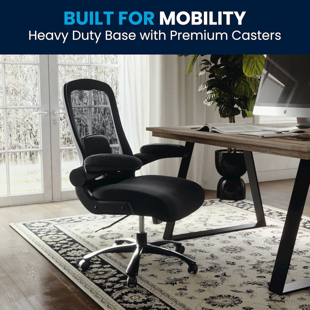 Office Chair| Black Mesh Executive Swivel Office Chair. Picture 13