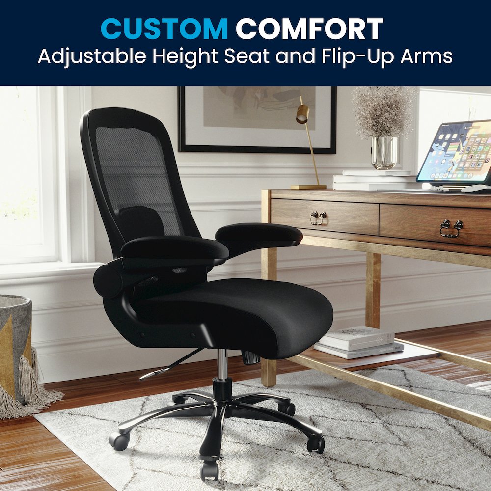 Office Chair| Black Mesh Executive Swivel Office Chair. Picture 14