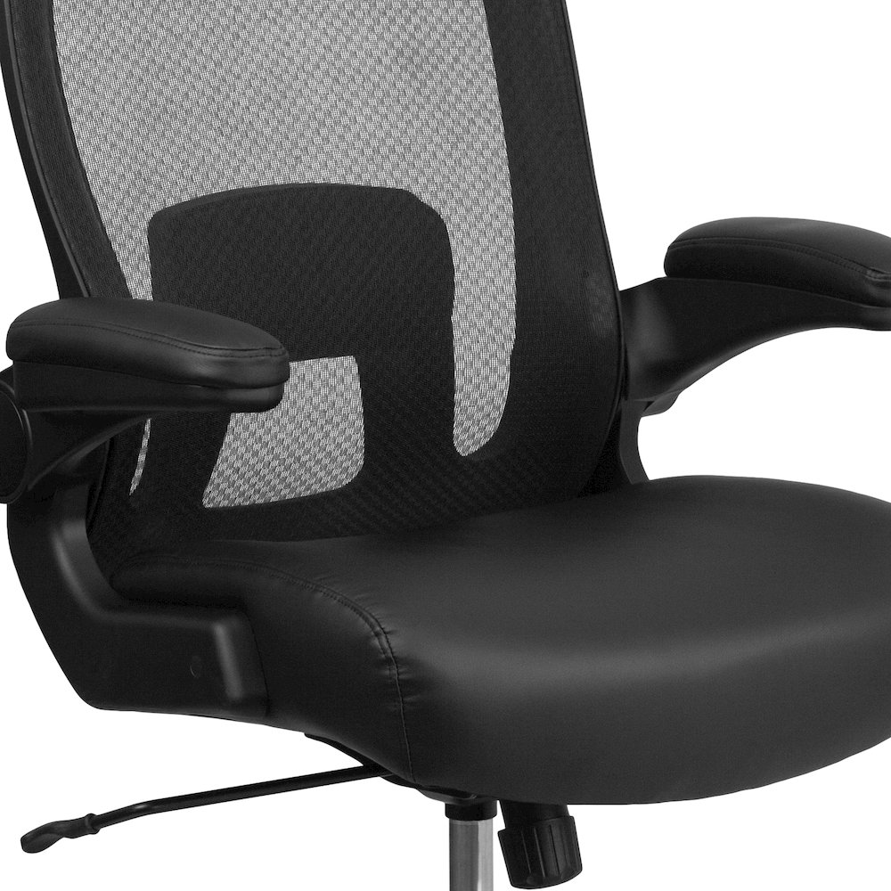 500 lb. Rated Black Mesh/Executive Office Chair with Adjustable Lumbar. Picture 9