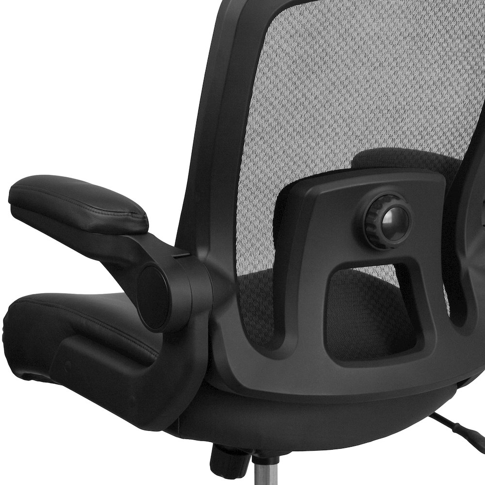 500 lb. Rated Black Mesh/Executive Office Chair with Adjustable Lumbar. Picture 12