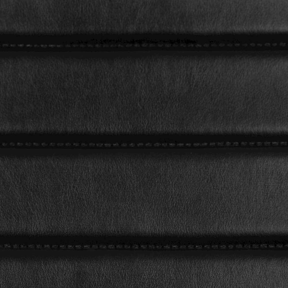 Mid-Back Armless Black LeatherSoft Contemporary Ribbed Executive Swivel Office Chair. Picture 13