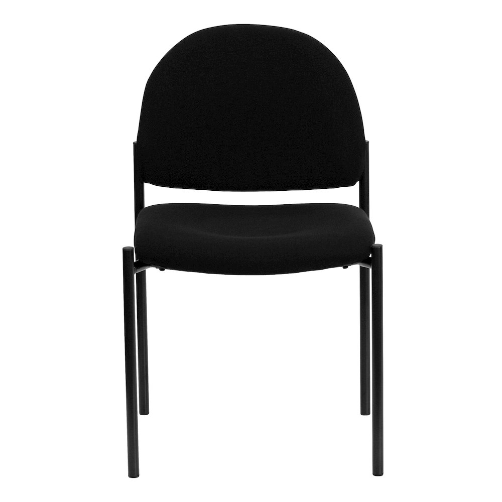 Comfort Black Fabric Stackable Steel Side Reception Chair. Picture 10