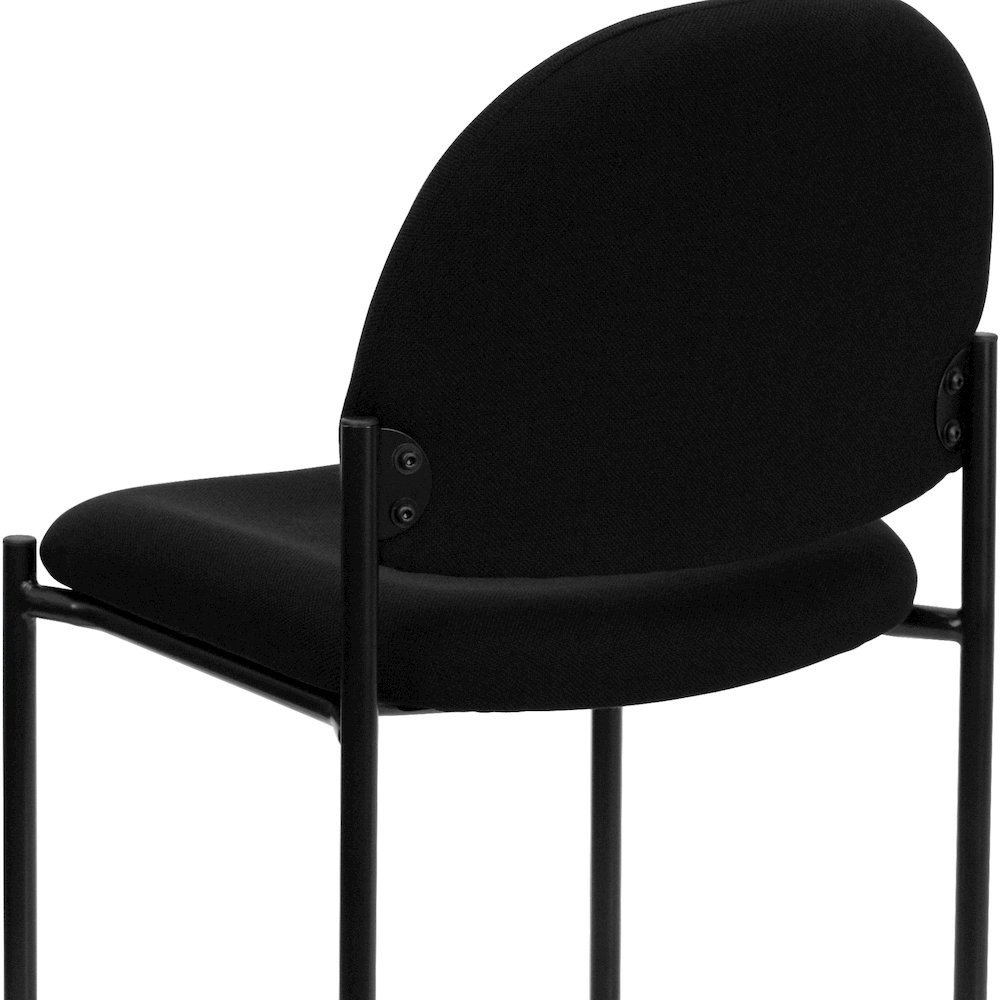 Comfort Black Fabric Stackable Steel Side Reception Chair. Picture 11