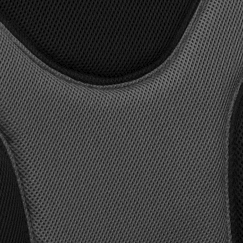 High Back Black and Gray Mesh Swivel Task Office Chair with Adjustable Arms. Picture 13