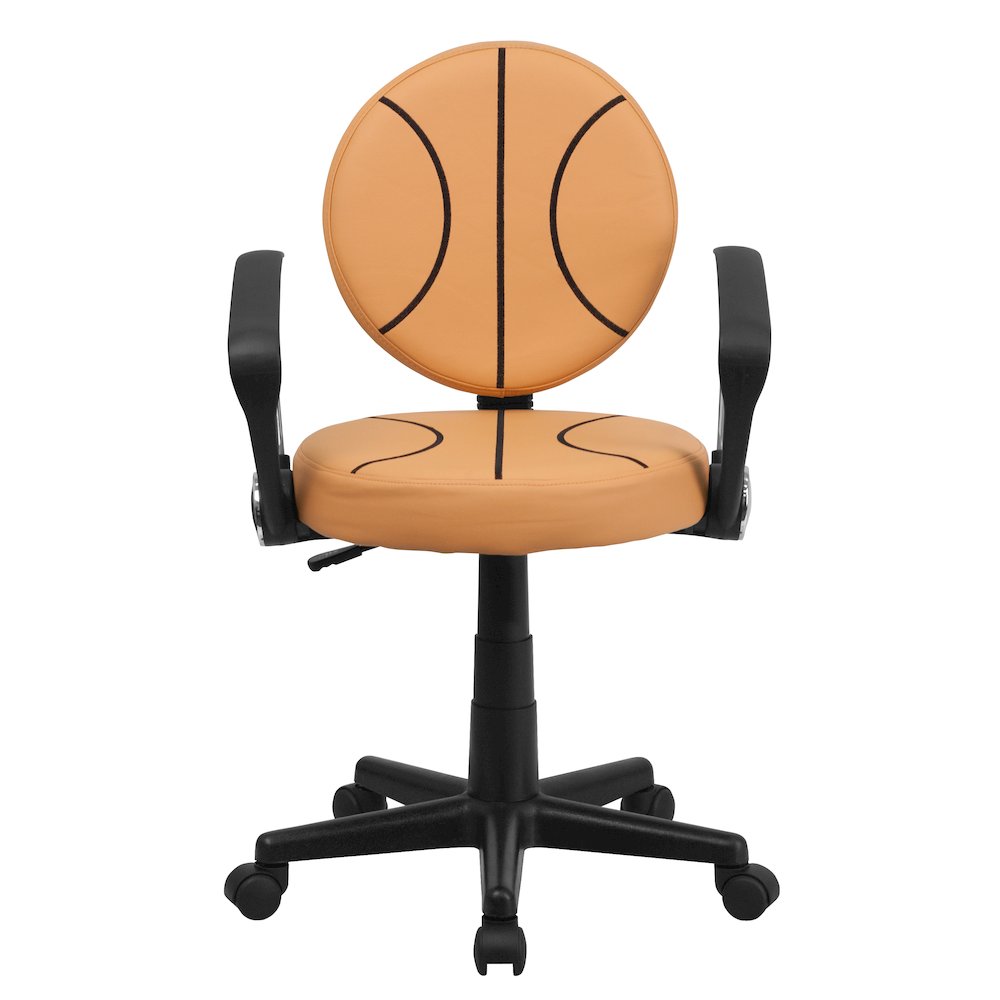 Basketball Swivel Task Office Chair with Arms. Picture 11