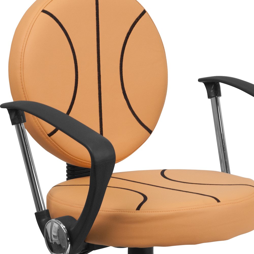 Basketball Swivel Task Office Chair with Arms. Picture 12