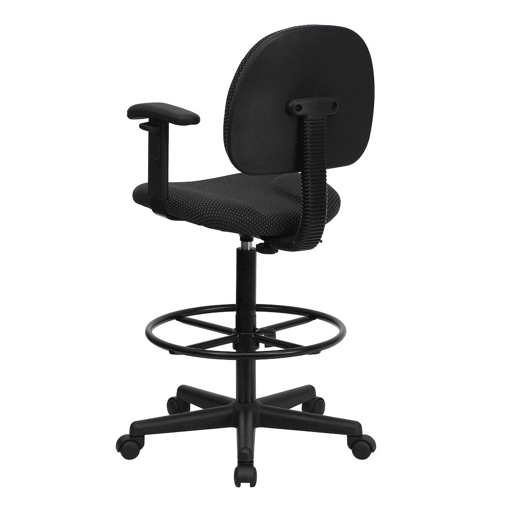Black Fabric Drafting Chair (Cylinders: 22.5''-27''H or 26''-30.5''H). Picture 6