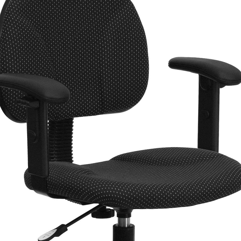 Black Fabric Drafting Chair (Cylinders: 22.5''-27''H or 26''-30.5''H). Picture 7