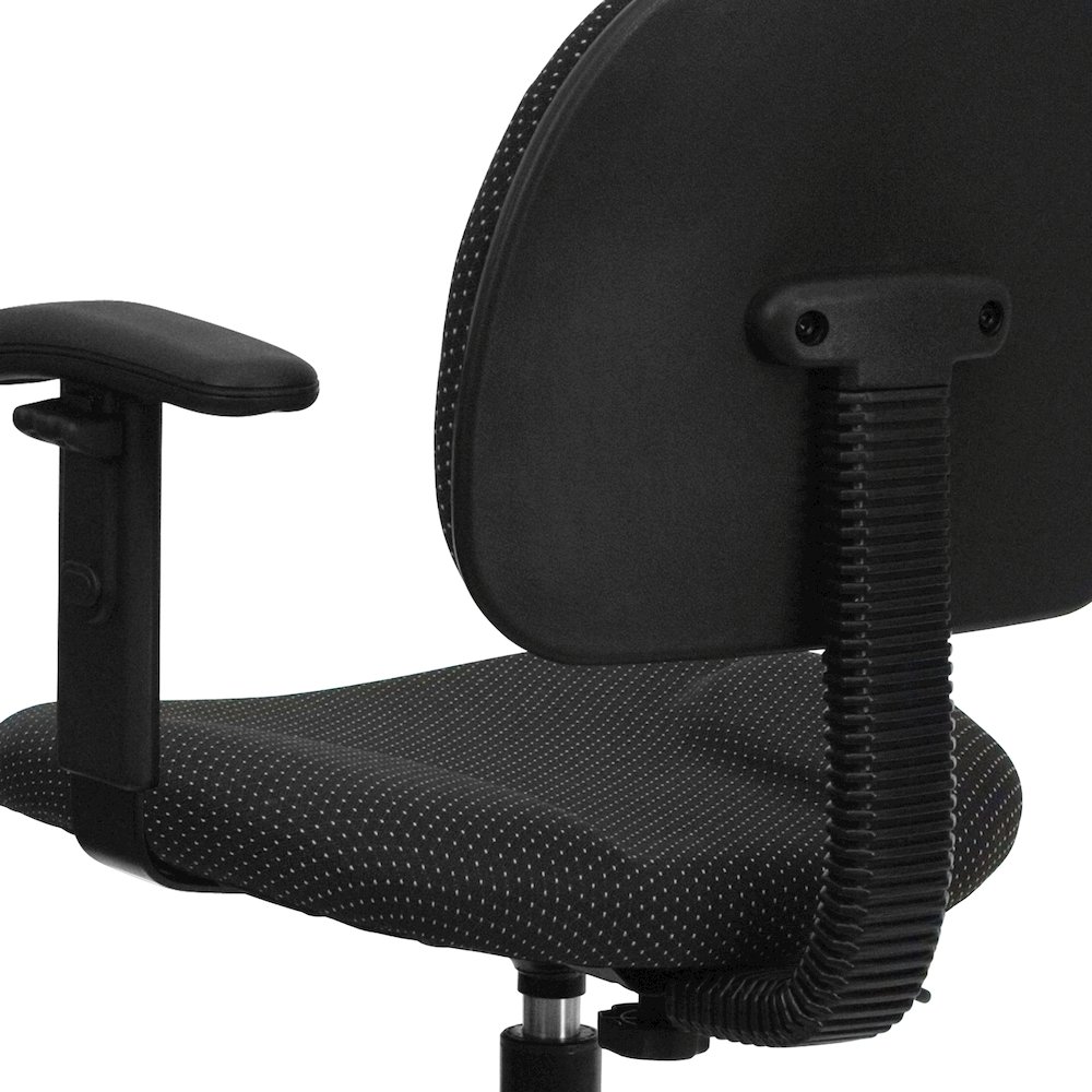 Black Fabric Drafting Chair (Cylinders: 22.5''-27''H or 26''-30.5''H). Picture 10