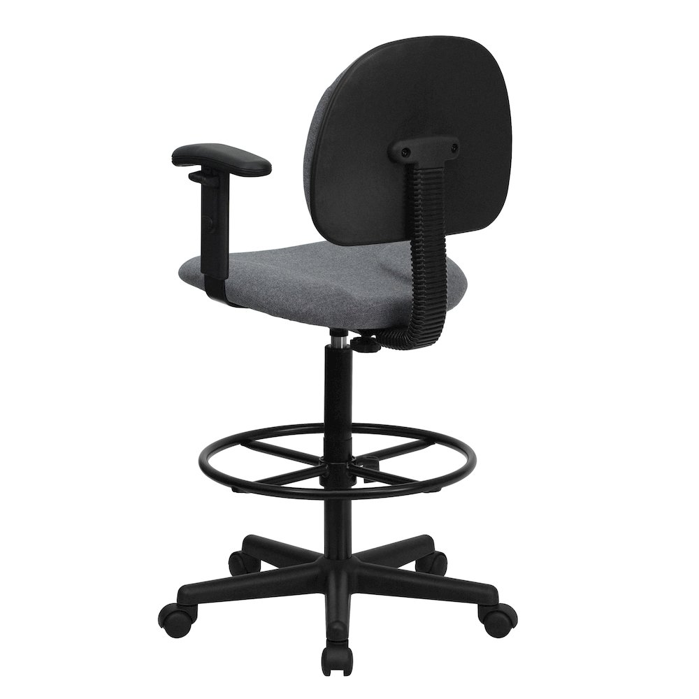 Gray Fabric Drafting Chair (Cylinders: 22.5''-27''H or 26''-30.5''H). Picture 7