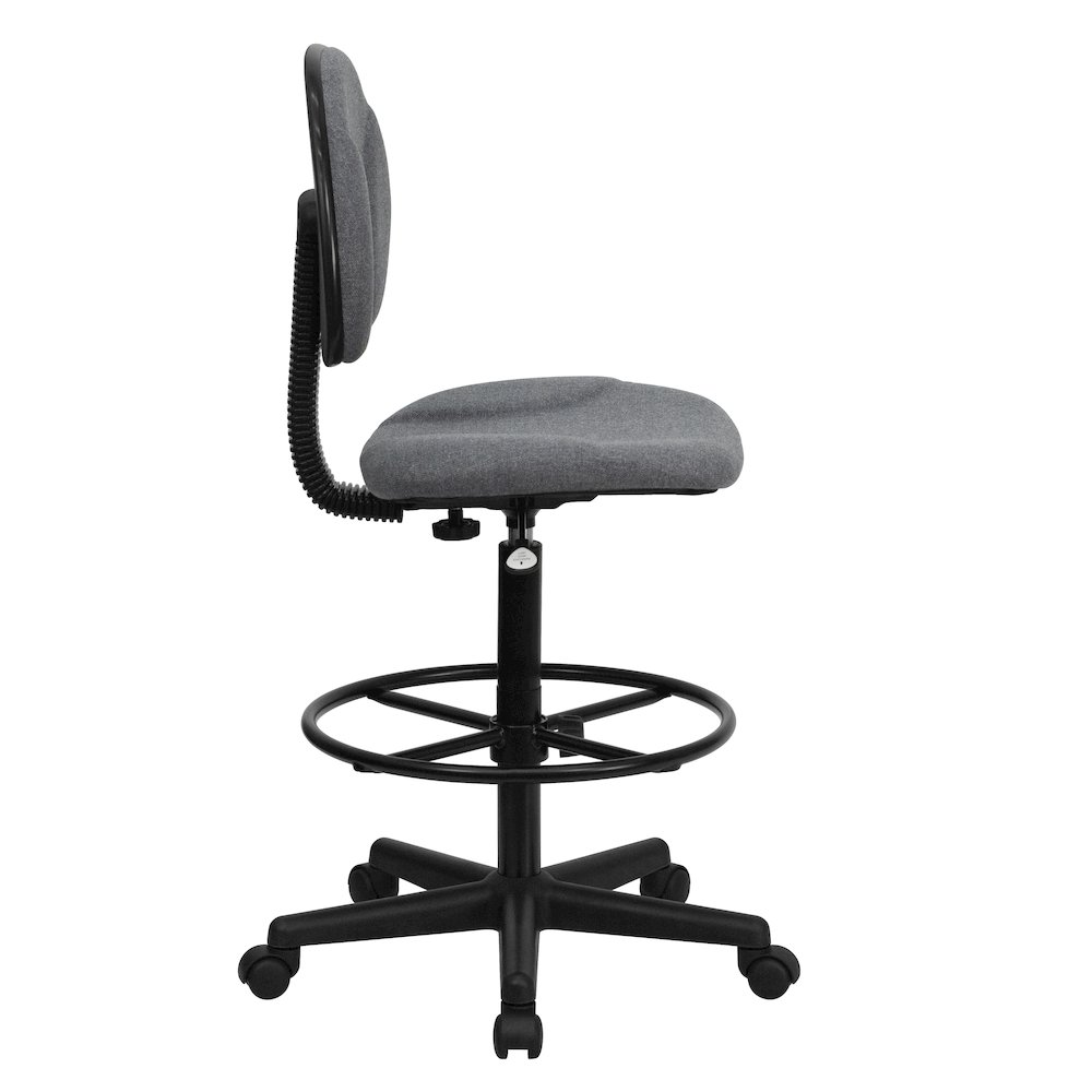Gray Fabric Drafting Chair (Cylinders: 22.5''-27''H or 26''-30.5''H). Picture 9