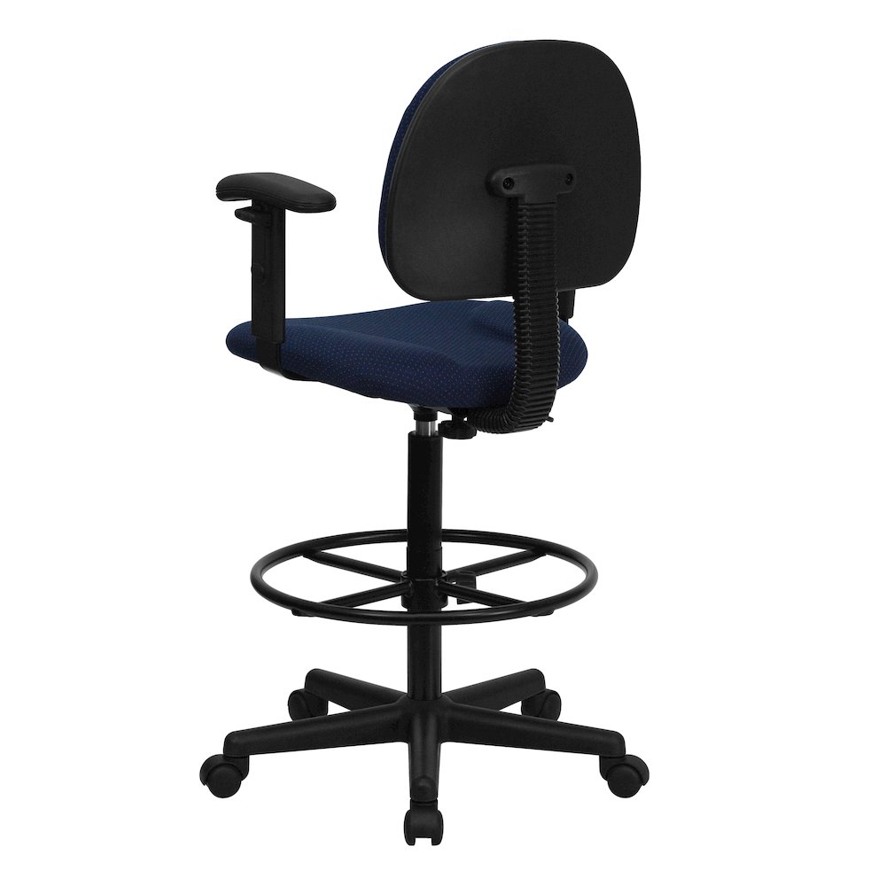 Navy Blue Fabric Drafting Chair (Cylinders: 22.5''-27''H or 26''-30.5''H). Picture 7