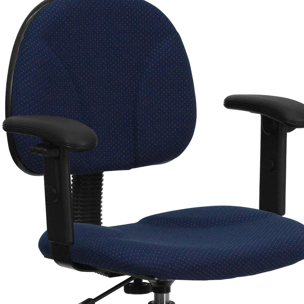 Navy Blue Fabric Drafting Chair (Cylinders: 22.5''-27''H or 26''-30.5''H). Picture 11