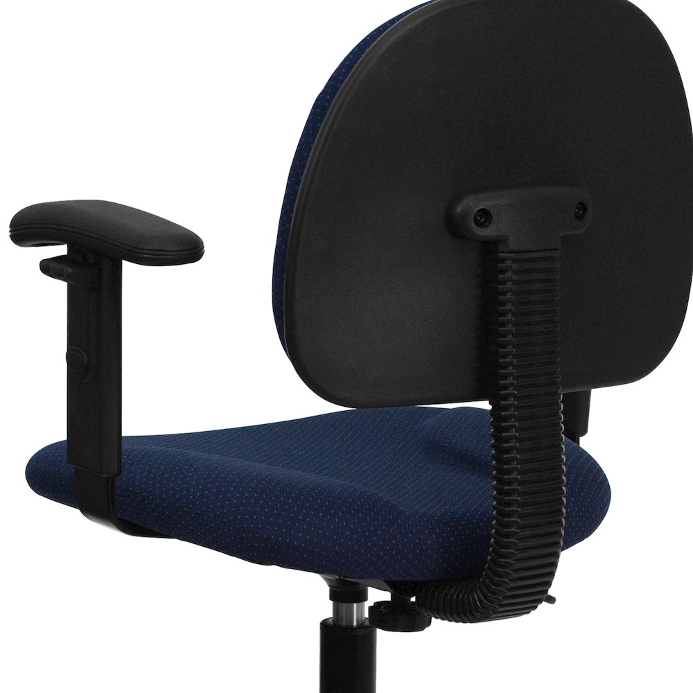 Navy Blue Fabric Drafting Chair (Cylinders: 22.5''-27''H or 26''-30.5''H). Picture 8