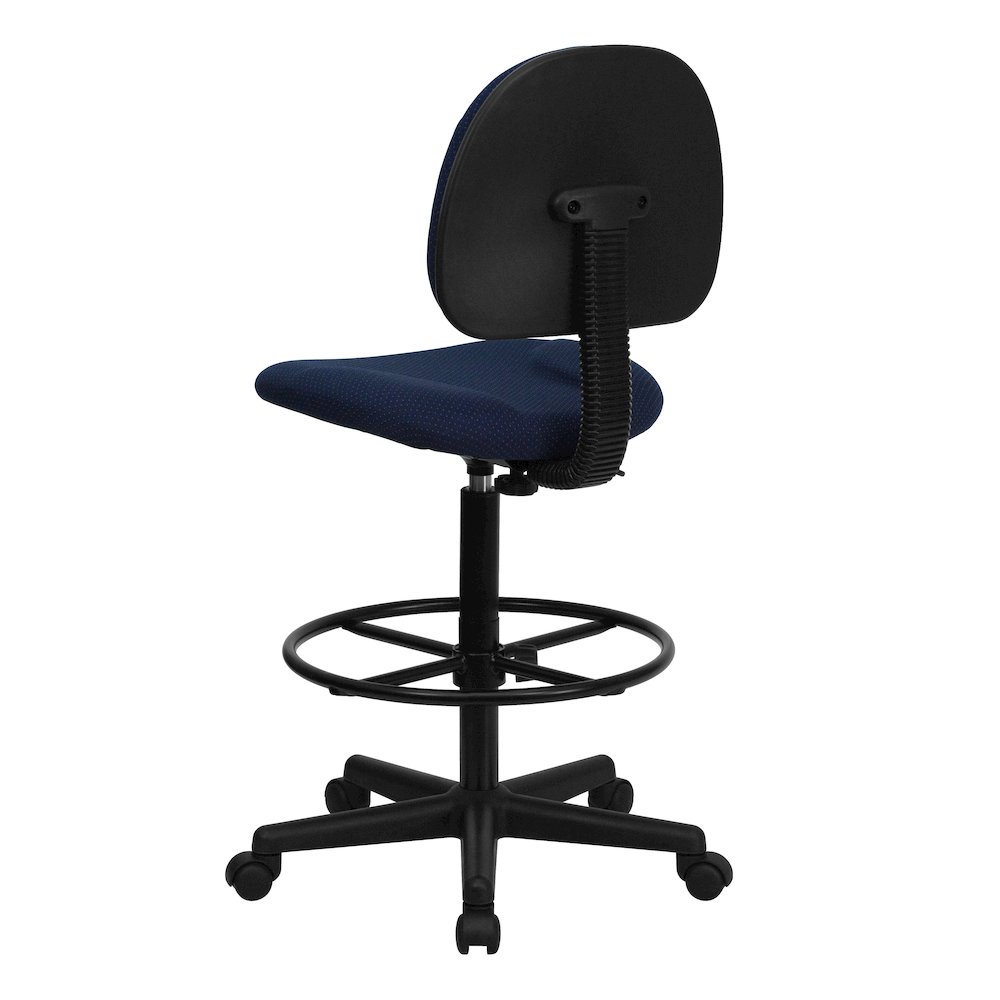 Navy Blue Fabric Drafting Chair (Cylinders: 22.5''-27''H or 26''-30.5''H). Picture 7