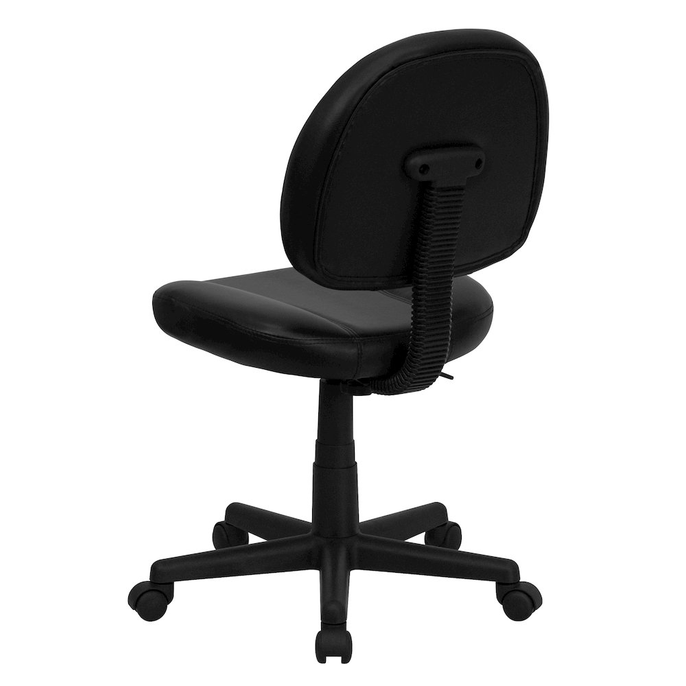 Mid-Back Black Swivel Ergonomic Task Office Chair with Back Depth Adjustment. Picture 8