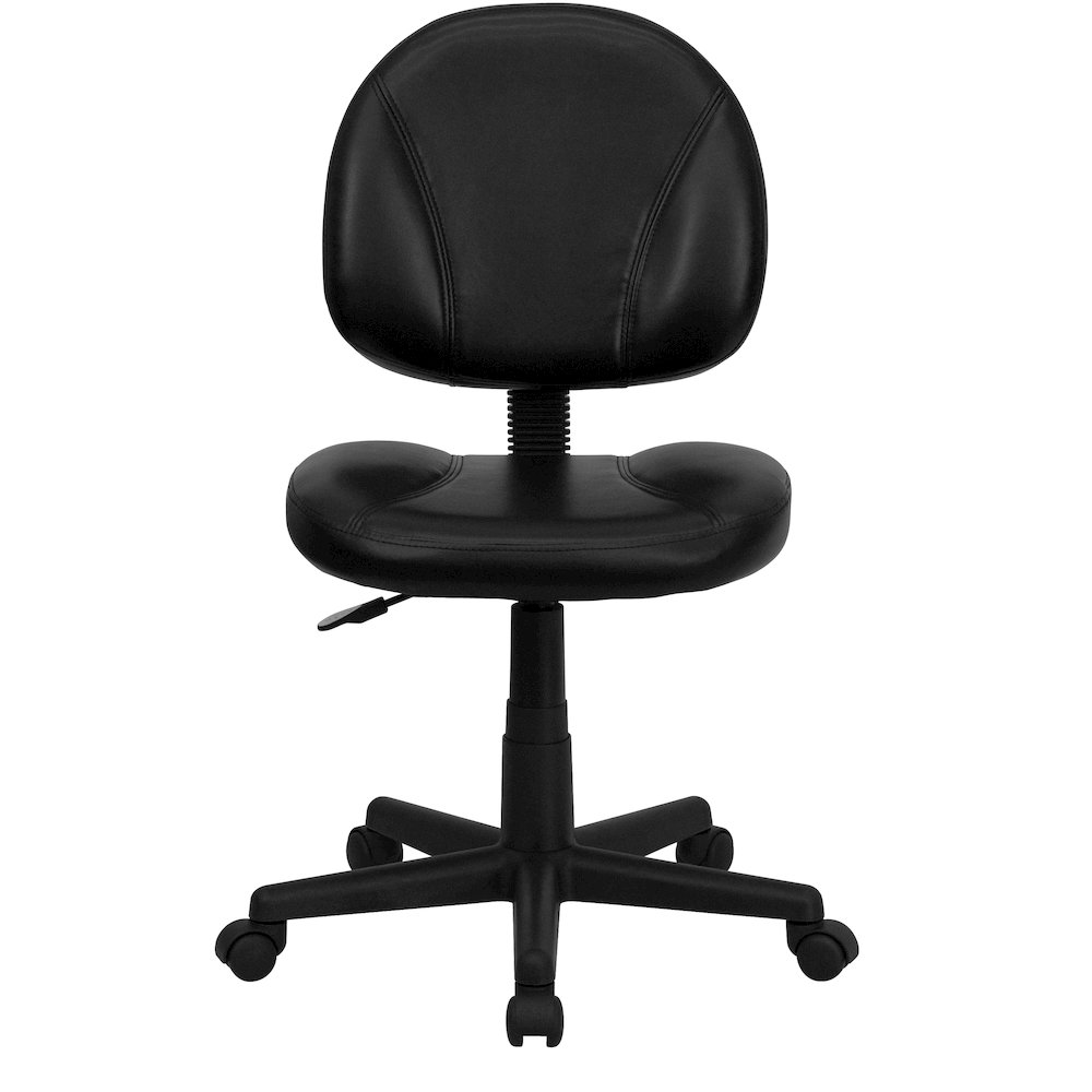 Mid-Back Black Swivel Ergonomic Task Office Chair with Back Depth Adjustment. Picture 11
