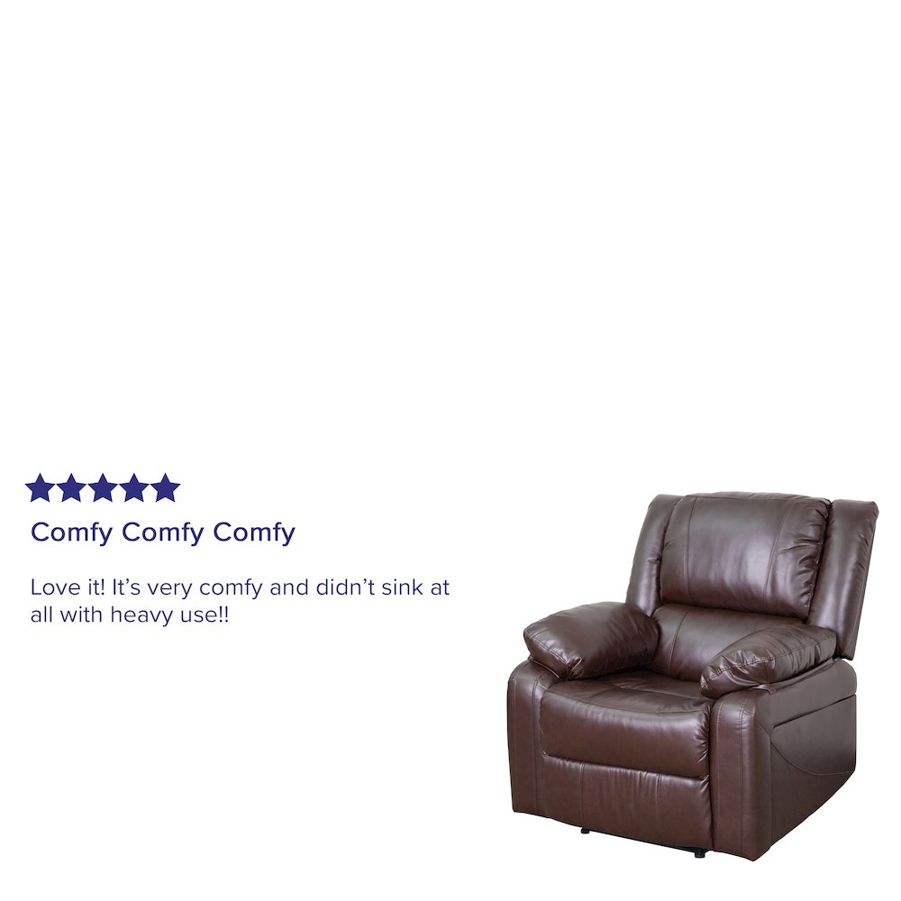 Brown LeatherSoft Recliner. Picture 6