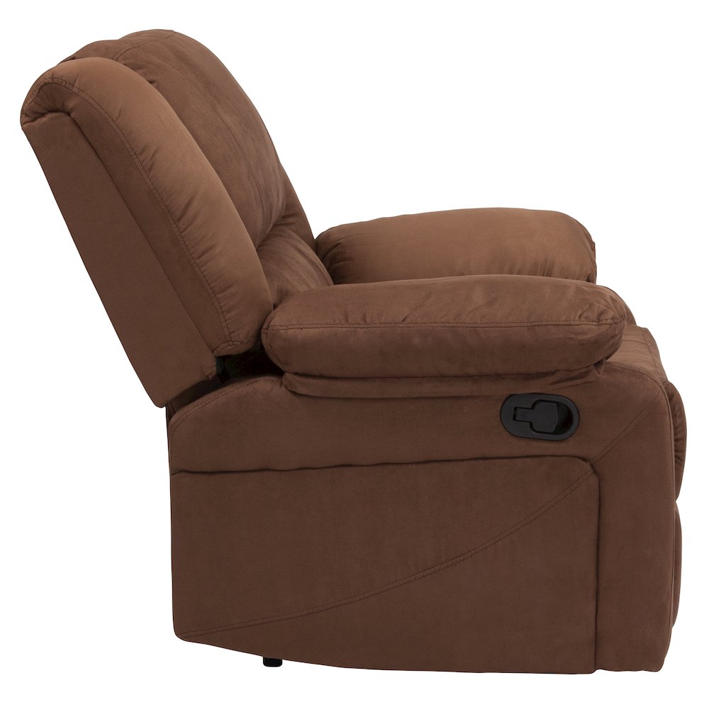Chocolate Brown Microfiber Recliner. Picture 3