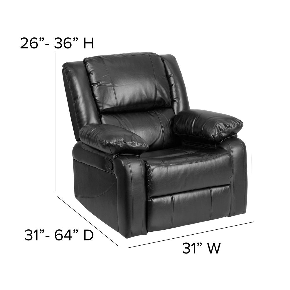 Black LeatherSoft Recliner. Picture 3