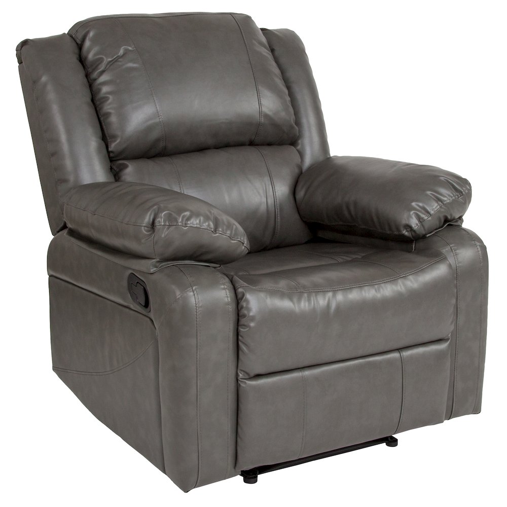 Gray LeatherSoft Recliner. Picture 1