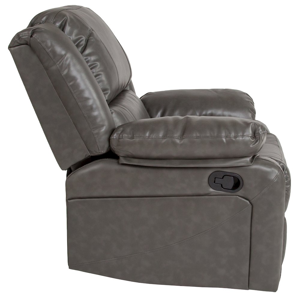 Gray LeatherSoft Recliner. Picture 8