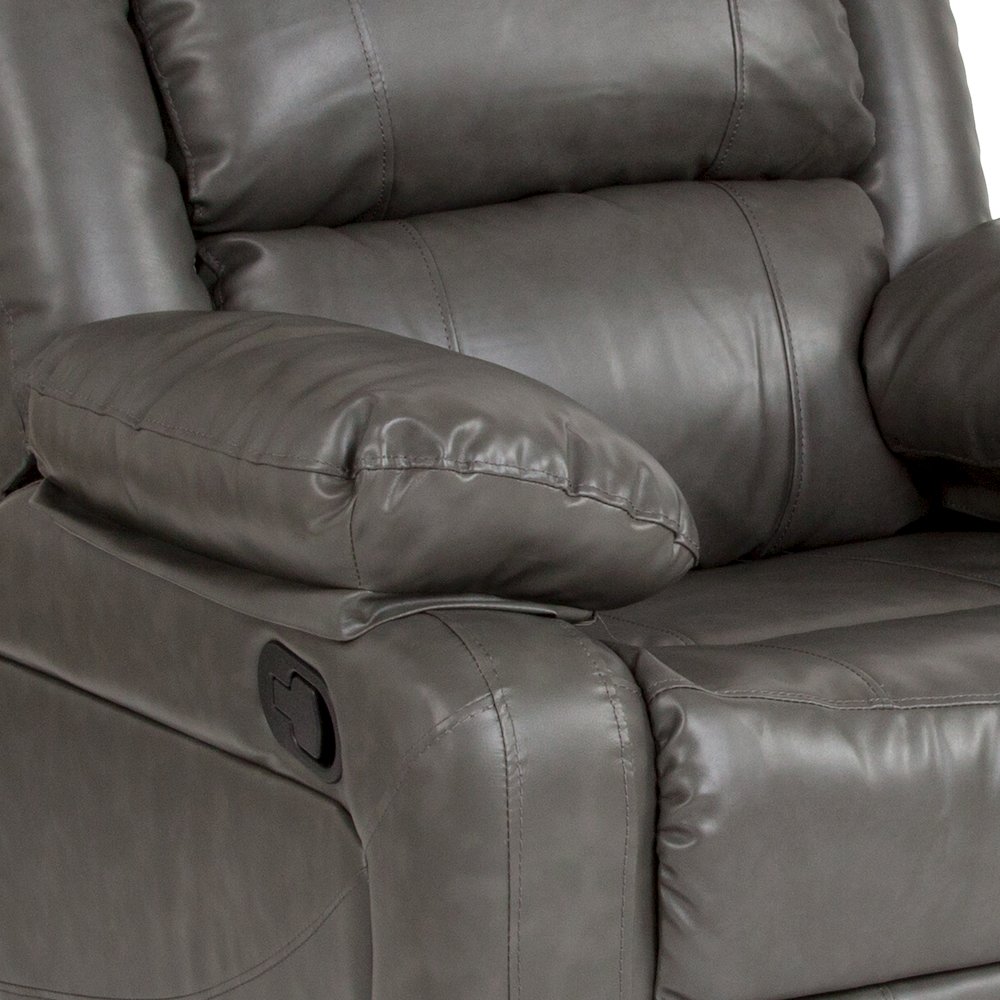 Gray LeatherSoft Recliner. Picture 7