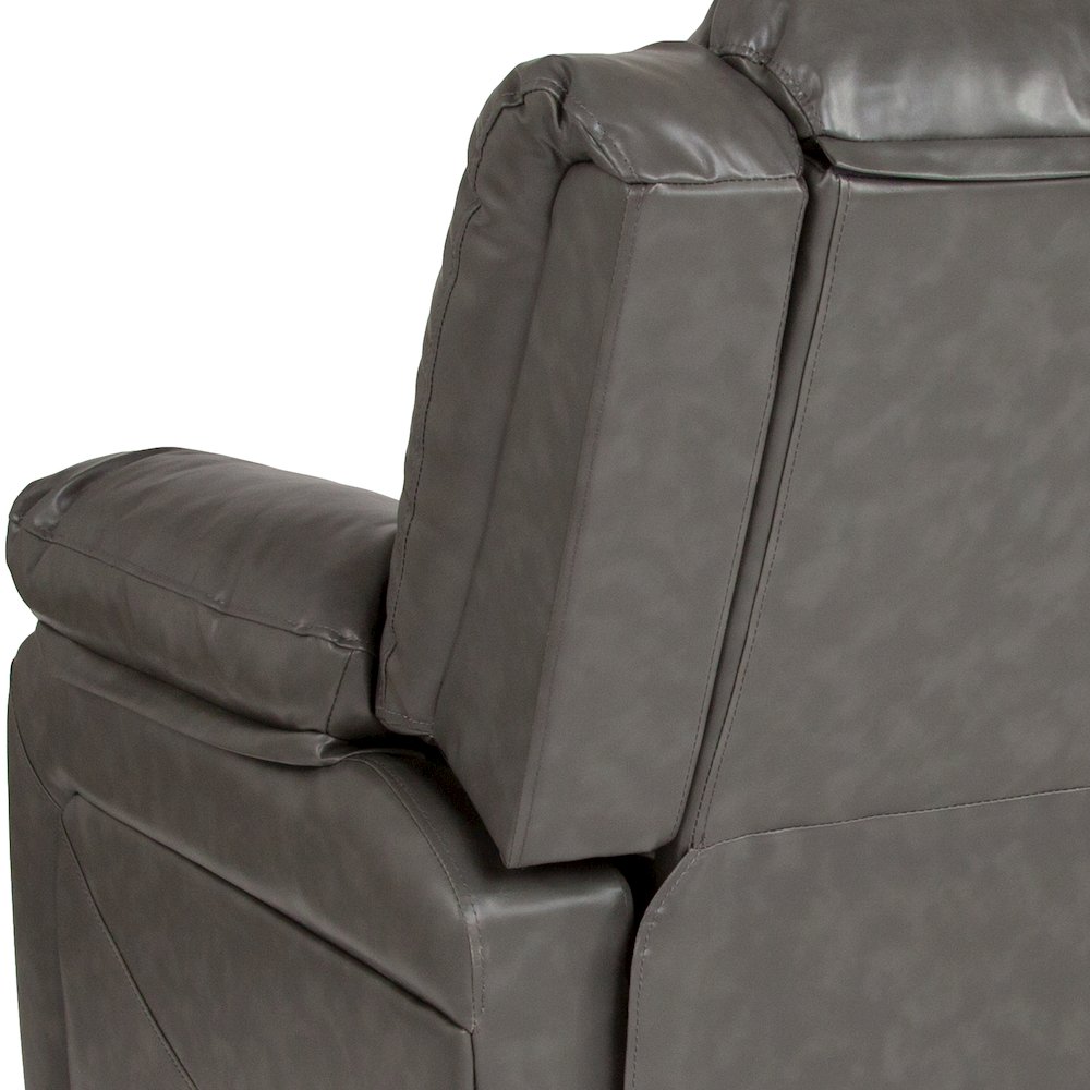 Gray LeatherSoft Recliner. Picture 10