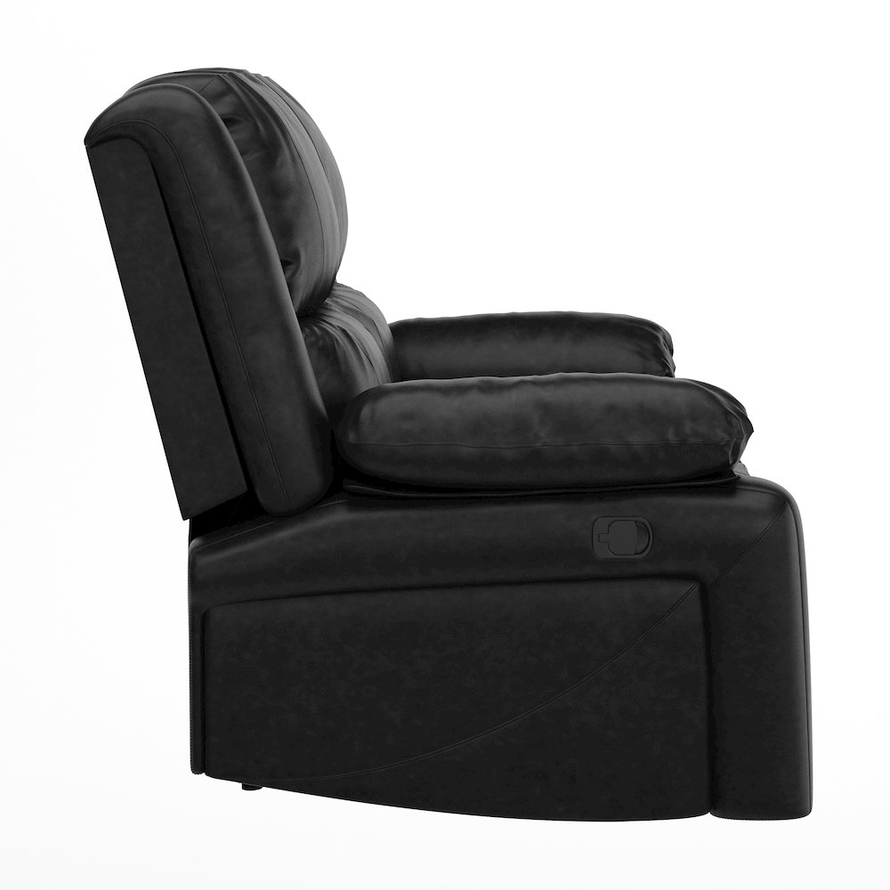 Black LeatherSoft Loveseat with Two Built-In Recliners. Picture 9