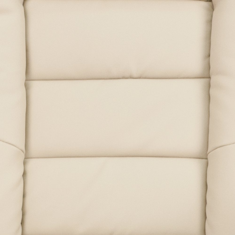 Recliner with Horizontal Stitching and Ottoman with Swivel Mahogany Wood Base. Picture 13