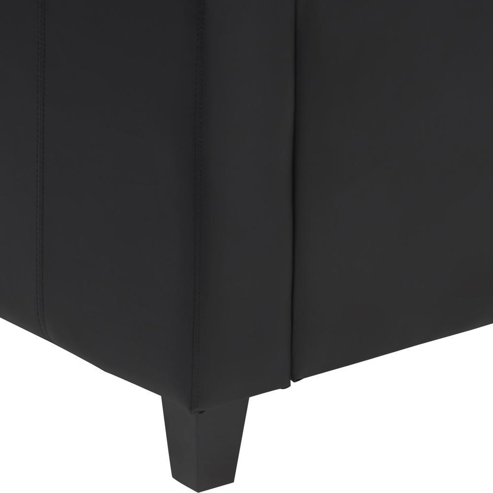Black LeatherSoft Chair with Clean Line Stitched Frame. Picture 6