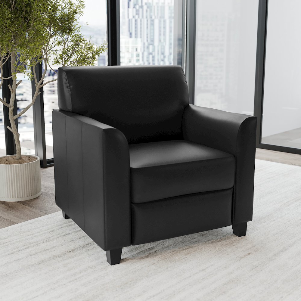 Diplomat Black LeatherSoft Chair. Picture 2