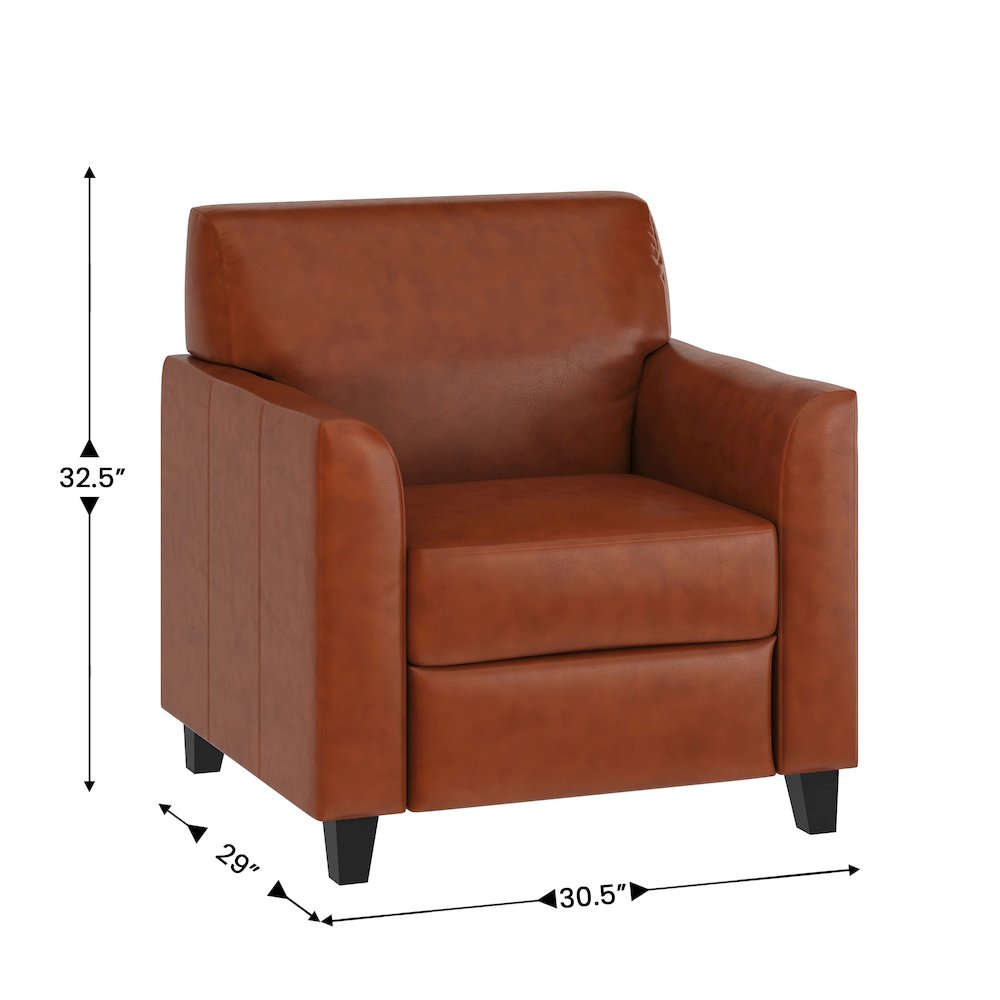 Diplomat Cognac LeatherSoft Chair. Picture 5