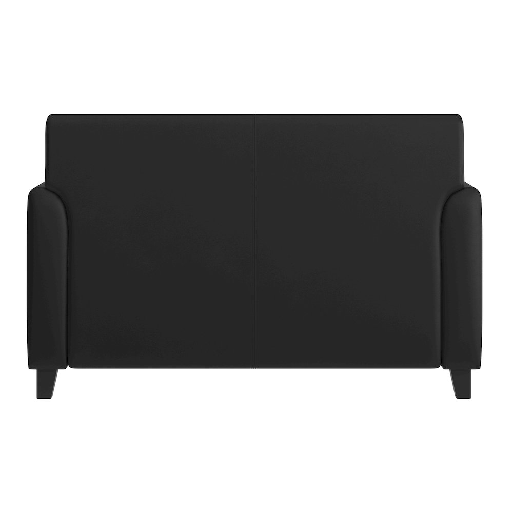 Diplomat Black LeatherSoft Loveseat. Picture 6