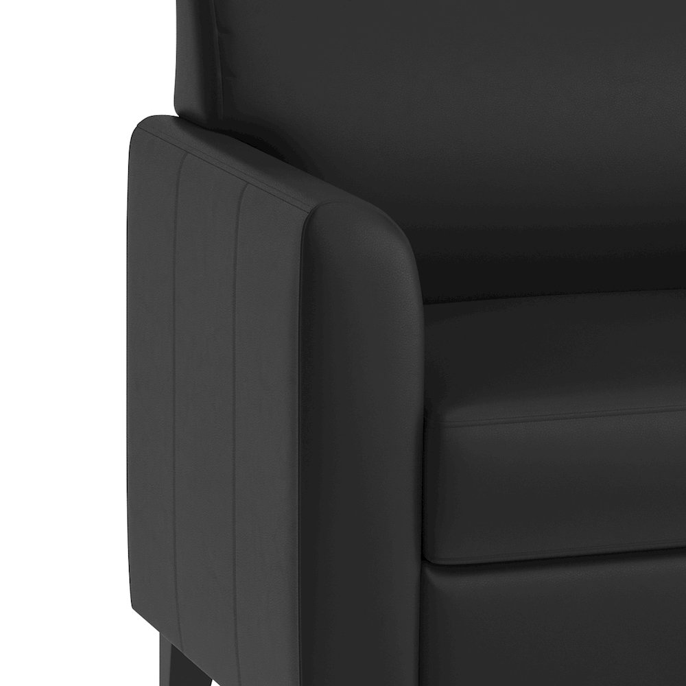Diplomat Black LeatherSoft Loveseat. Picture 7