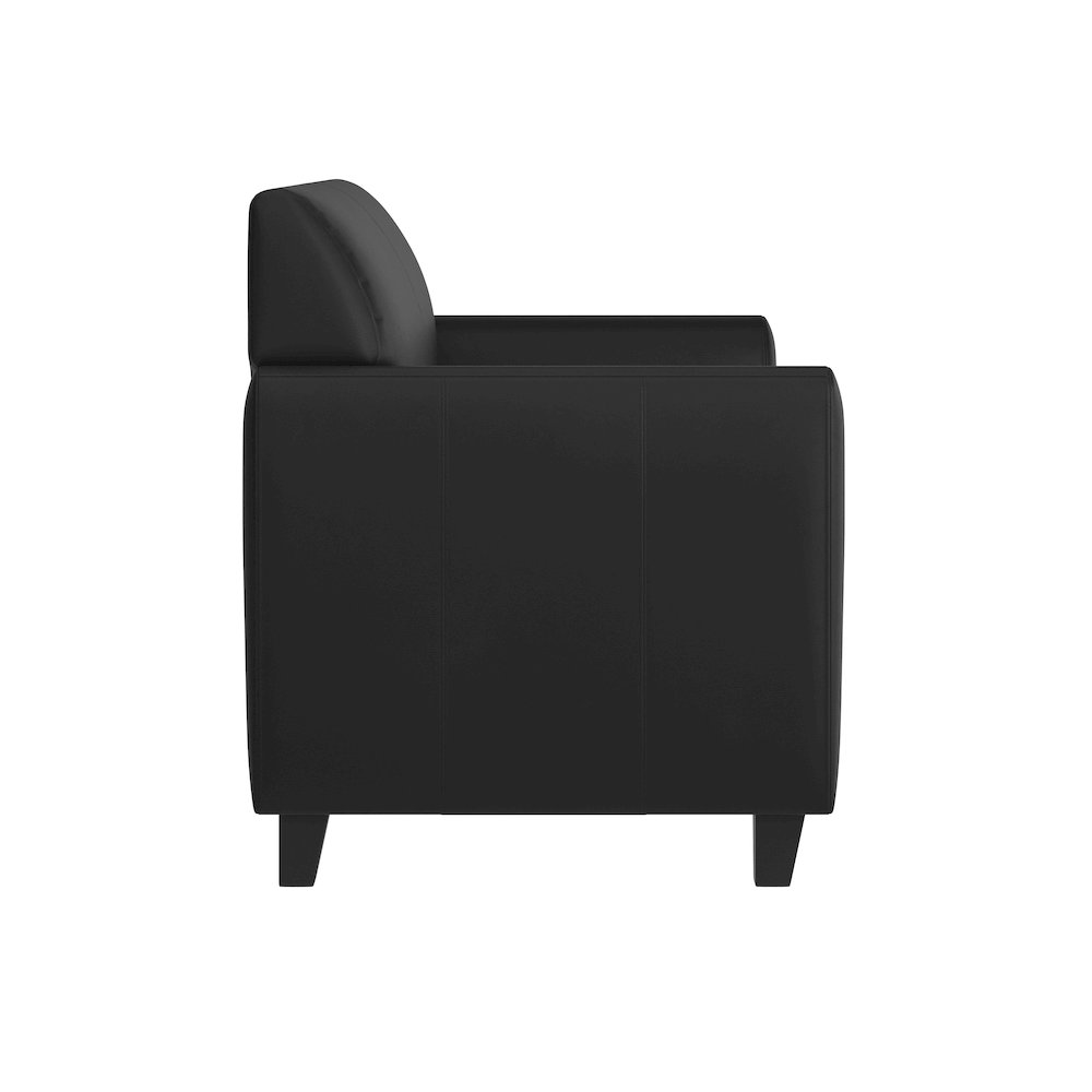 Diplomat Black LeatherSoft Loveseat. Picture 8