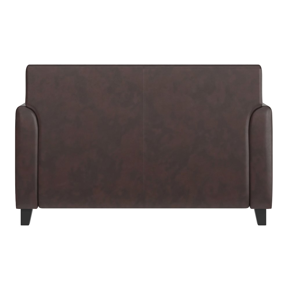 Diplomat Brown LeatherSoft Loveseat. Picture 6