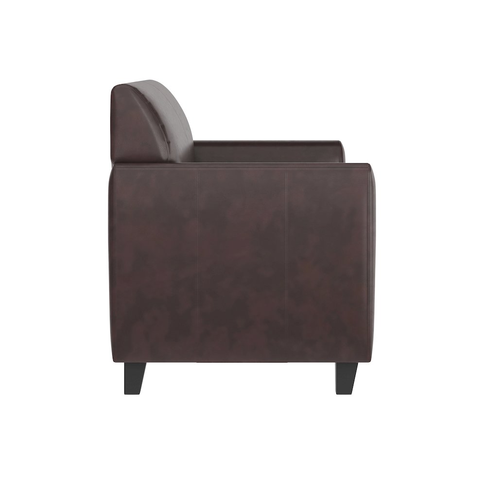 Diplomat Brown LeatherSoft Loveseat. Picture 8