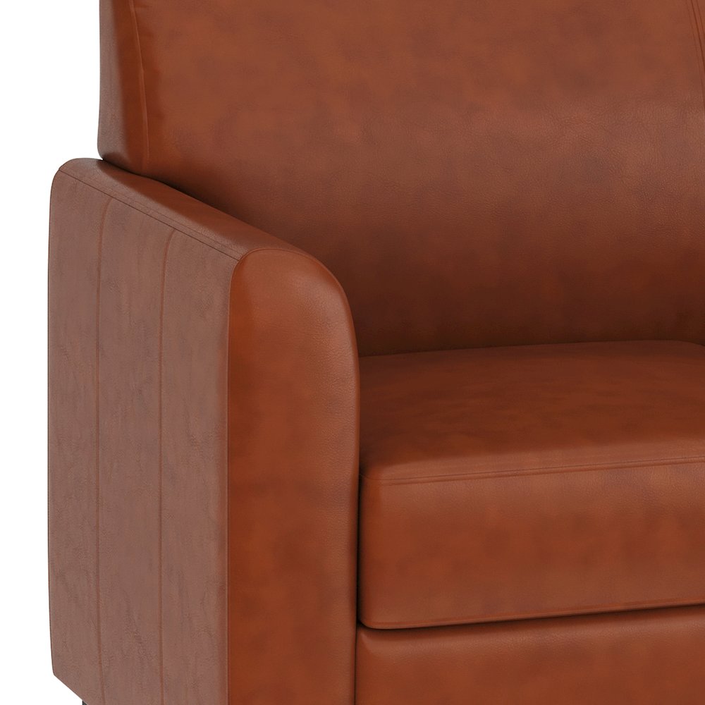 Diplomat Cognac LeatherSoft Loveseat. Picture 7