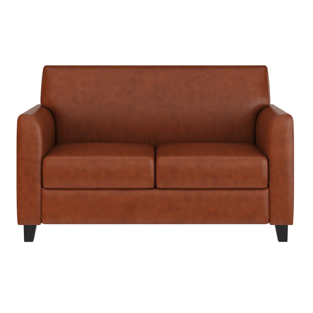 Diplomat Cognac LeatherSoft Loveseat. Picture 9