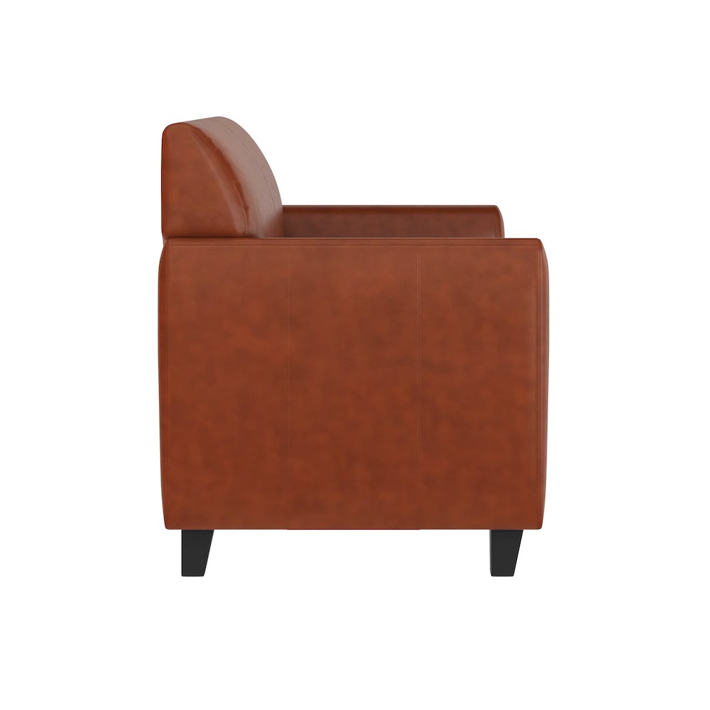 Diplomat Cognac LeatherSoft Loveseat. Picture 8