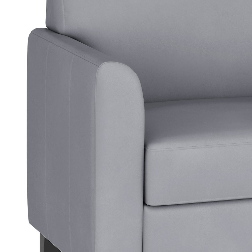 Diplomat Gray LeatherSoft Loveseat. Picture 7