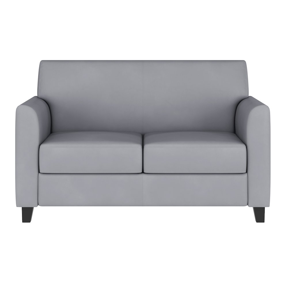 Diplomat Gray LeatherSoft Loveseat. Picture 9