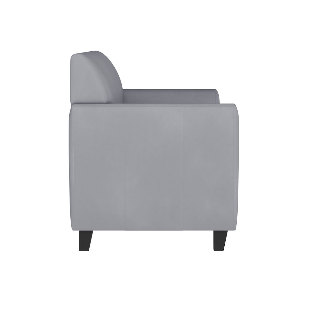Diplomat Gray LeatherSoft Loveseat. Picture 8