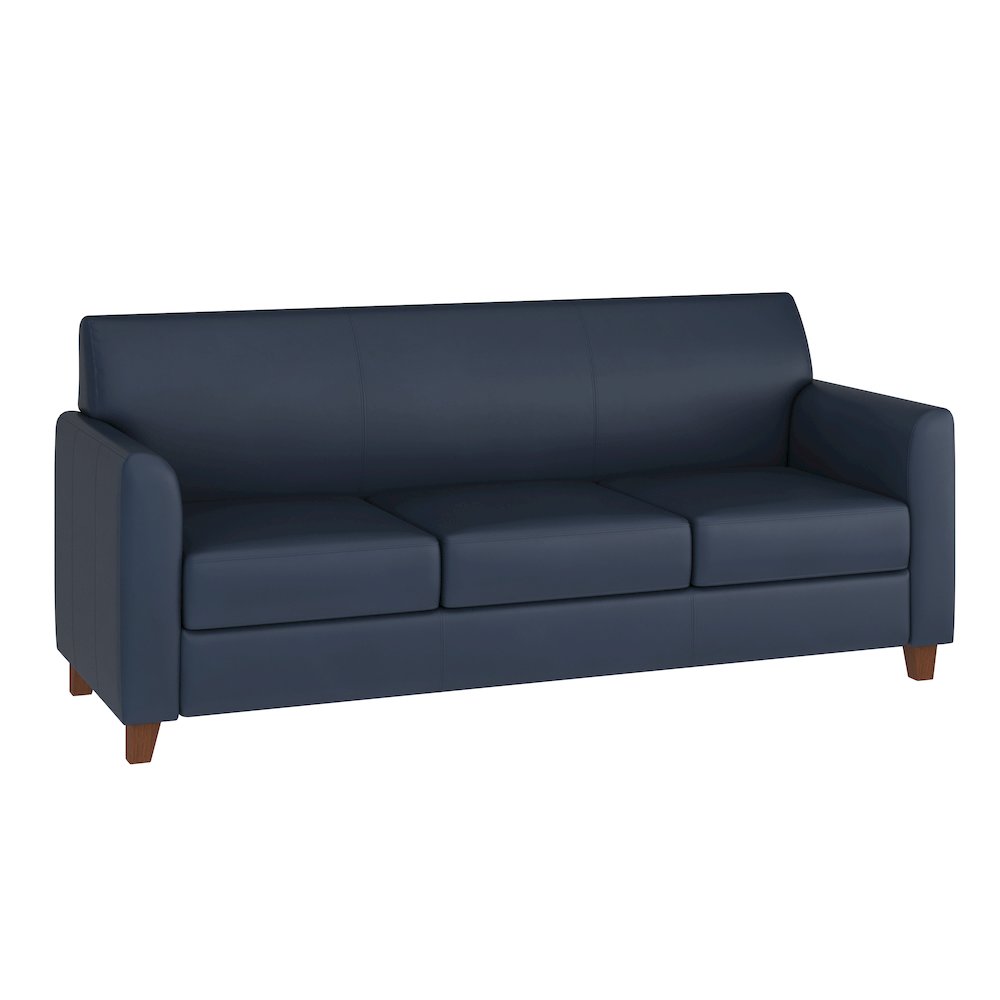 HERCULES Diplomat Series Navy LeatherSoft Sofa. Picture 1