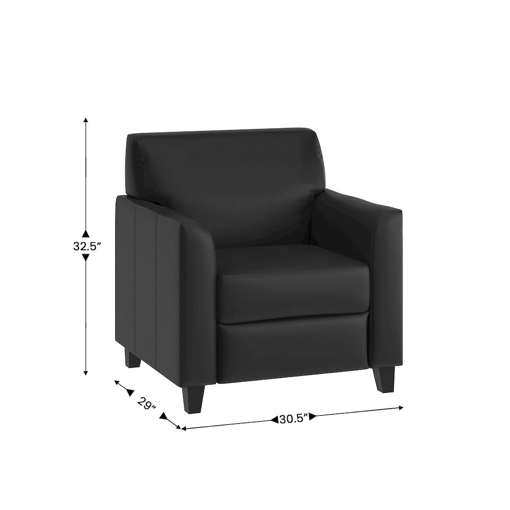 Diplomat Reception Set in Black LeatherSoft. Picture 7