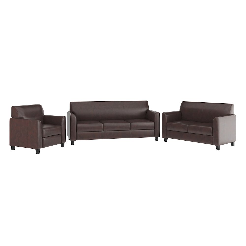 Diplomat Reception Set in Brown LeatherSoft. Picture 1