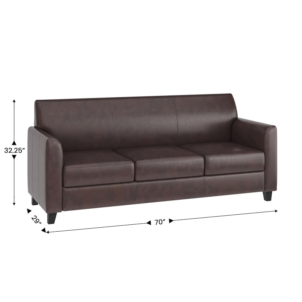 Diplomat Reception Set in Brown LeatherSoft. Picture 5